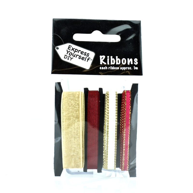 Gold & Red Ribbons EXPRESS YOURSELF DIY